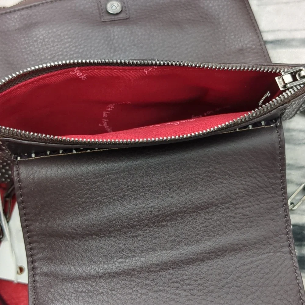 Hammitt Levy Espresso Reserve Wallet Embossed Leather Crossbody